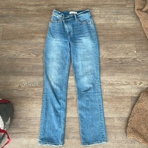 Abercrombie 90s ultra high rise jeans with cross waist